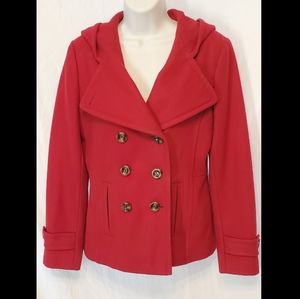 Nine West Womens Red Coat Jacket Size 4